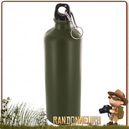 gourde militaire aluminium 1 litre highlander pro force vert olive