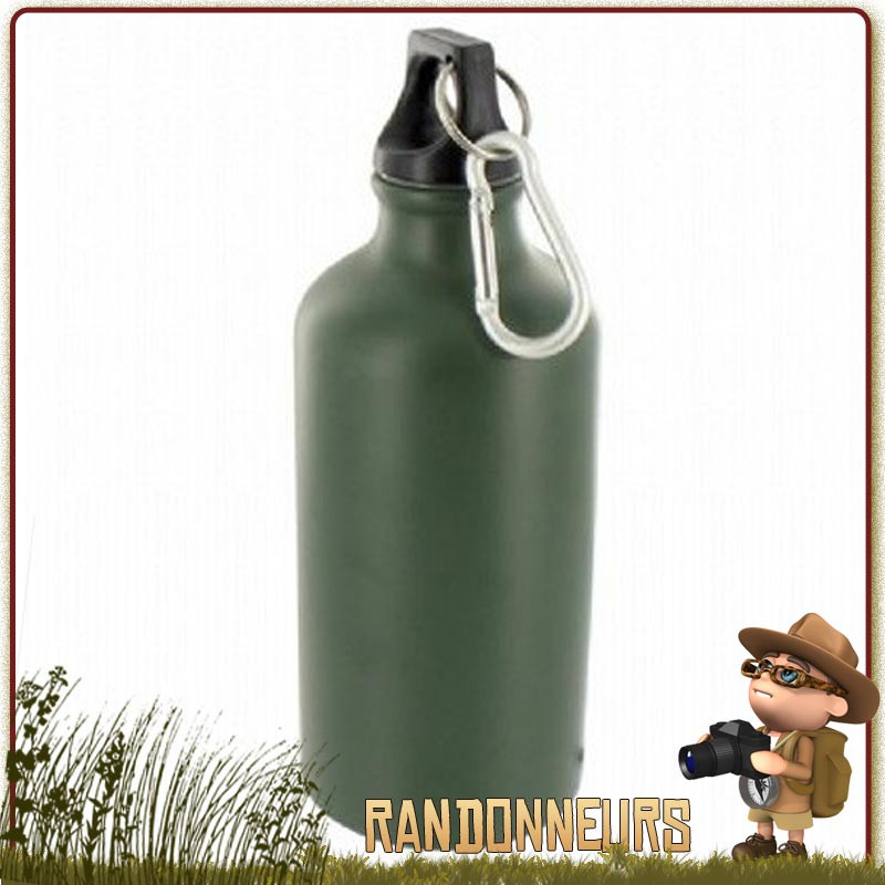 Gourde Aluminium armée et randonnée bushcraft 50 cl Highlander